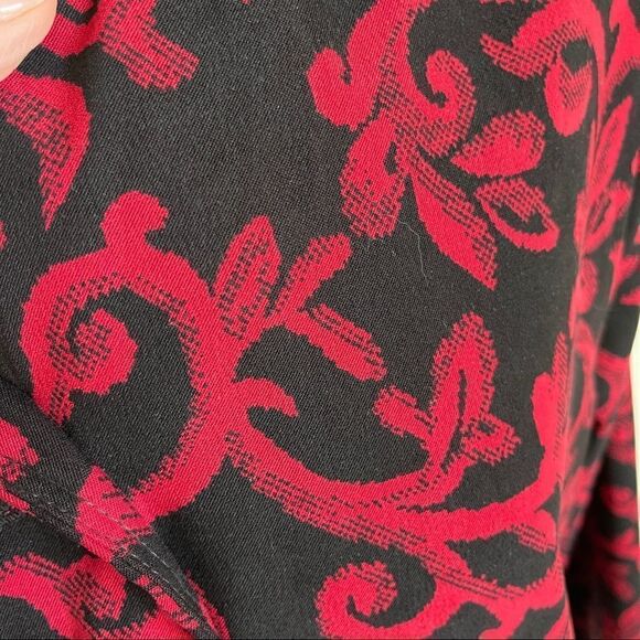 Briggs New York Red and Black Paisley Print Jacket/Shirt - Size Medium‎ - Picture 2 of 10